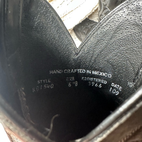 Durango Western Cowboy Boots Black Stud Like New Size 6 - Picture 5 of 7